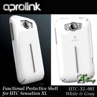   ! Limited ! Popular* Aprolink HTC Sensation XL case # White & Gray 01