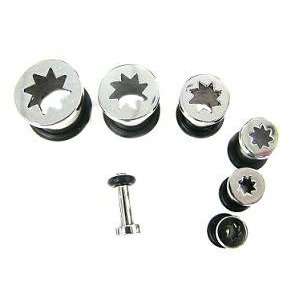  Stainless Steel Atomic Burst Plugs 2G   Sold as a Pair 