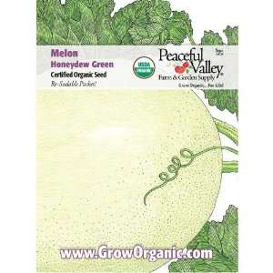  Organic Melon Seed Pack, Green Flesh Honey Dew: Patio 