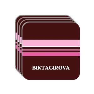  Personal Name Gift   BIKTAGIROVA Set of 4 Mini Mousepad 