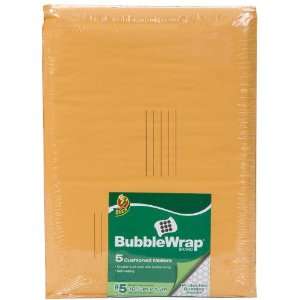  Duck Brand Bubble Wrap Cushioned Kraft Mailers, Lined Number 