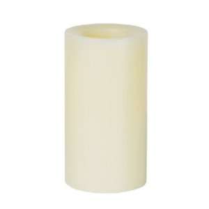  Round Wax Covered Plastic Pillar 6 Inch Champagne