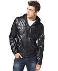 American Rag mens Jacket Hooded Faux Leather sizes; M, L NEW