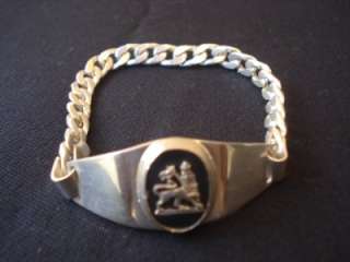   Handmade silver lion of Judah bracelet from Ethiopia  