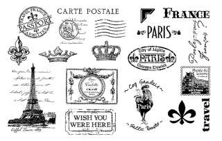 Journey Travel to FRANCE 19 STAMPS TJ Designs, $1.36 only  Crowns 