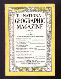 National Geographic June 1927 good China Czechoslovakia  