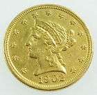 1902 US MINT $2.5 DOLLAR LIBERTY HEAD GOLD PIECE COIN