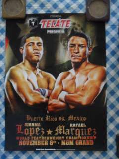 Boxing Fight Poster Juanma Lopez vs Rafael Marquez  