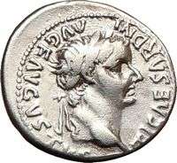 TIBERIUS Biblical TRIBUTE PENNY 14AD Silver Roman Coin  