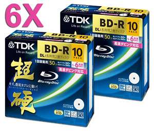 20 bluray dvd disk TDK blu ray disc 50GB 6X NEW  