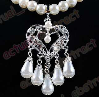 FREE IMITATE PEARL COSTUME NECKLACE EARRING 1SET  