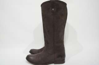 FRYE MELISSA BUTTON KNEE HIGH BROWN DISTRESSED LEATHER RIDING BOOTS 9 
