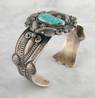 Derrick Gordon Turquoise Bracelet Navajo Sterling Silver Native 