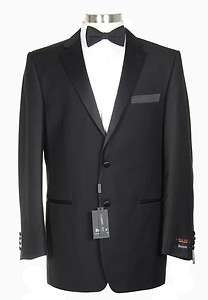 300 Renoir 52L Mens Black 2 Button 2 Vent Tuxedo Tux Suit  