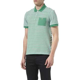 Striped contrast pocket polo shirt   LACOSTE   Selfridges  Shop 