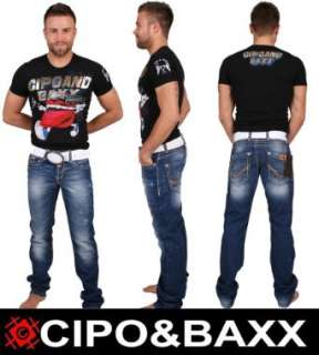 Cipo & Baxx Jeans Hose Dicke Naht C688  Bekleidung