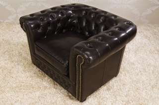   Chesterfield Sessel 1er dark coffee Nieten Couch Sofa braun  