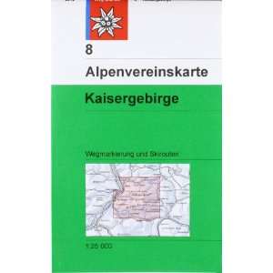 DAV Alpenvereinskarte 08 Kaisergebirge 1  25 000 mit Wegmarkierungen 