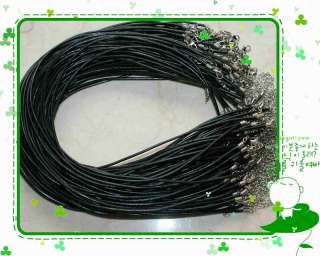 Wholesale 10pcs black leather cord necklace 1.5mm/46cm  
