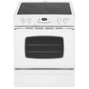Maytag 30 in. Self Cleaning Slide In Electric Range in White 