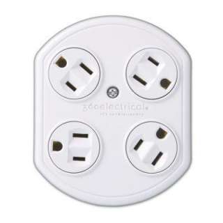 360 Electrical 4 Outlet Rotating Adapter 36030 W 