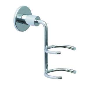 No Drilling Required Loxx Wall Mount Hair Dryer Holder in Chrome LO440 