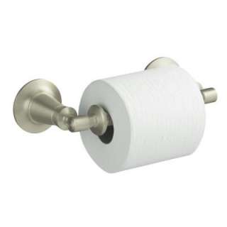   Wall Mount Double Post Toilet Paper Holder in Vibrant Brushed Nickel