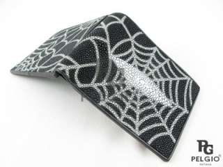   Genuine Stingray Skin Leather Mens Wallet Web Design Free Shipping