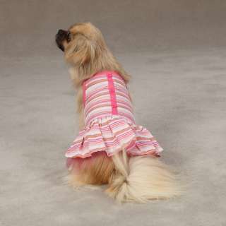 ZACK & ZOEY STRIPED SEERSUCKER PET DRESS DOG SKIRT NEW!  