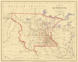 MINNESOTA (MN) TERRITORY ROGERS/JOHNSTON 1857 MAP MOTP  