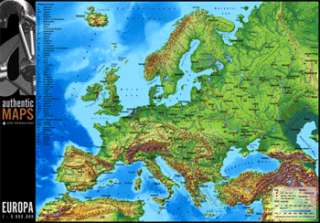 authentic MAP Europa, 3D Landkarte  