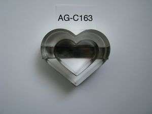 Double Heart Metal Cutter Cold Porcelain Polymer Clay  