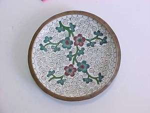 Estate Find Old Chinese CLOISONNE 3 3/4 Coin Tray / Plate / Dish 