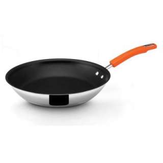   Stainless Steel Skillet With Orange Handle 75816 
