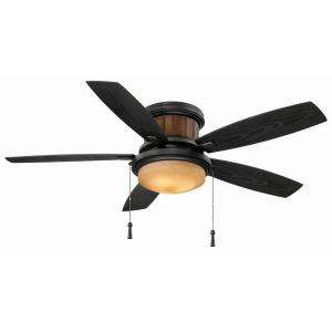Hampton Bay Indoor/Outdoor Natural Iron Black Ceiling Fan  The Home 