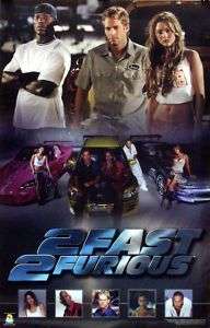 Fast 2 Furious 23x35 Cast Movie Poster Paul Walker  