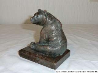 Alte Bronzebär Büste Skulptur Bär Bärenfigur Figur Bear  