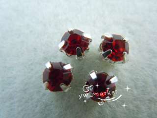 100 pcs Loose crystal sew on rhinestone Silver red or black your pick 