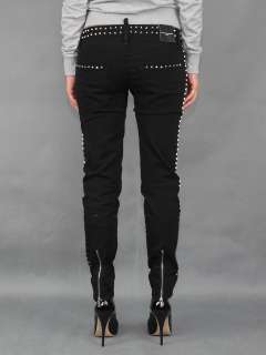 DSQUARED 12SS NWT STUDDED ZIPPED SUPER SLIM CROPPED JEANS 2526  