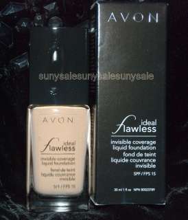 AVON Ideal Flawless Invisible Coverage Liquid Foundation SPF 15   ALL 