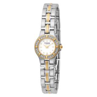 Ladies Caravelle by Bulova White Dial 2 Tone Watch 45L7  