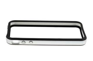 iPhone 4 Bumper Schutzhülle SILBER SCHWARZ  