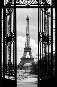 Fototapete EIFFELTURM Frankreich schwarz weiß Paris NEU  