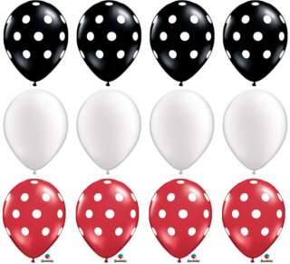 15ct Polka Dot MINNIE MOUSE THEME Party Latex Balloons  