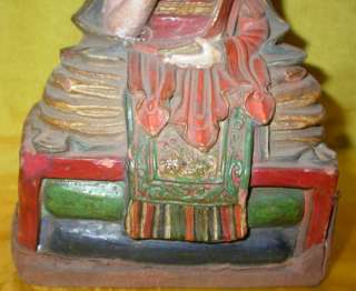Amazing Sacred Rare Old Antique Tibetan Buddhism Painted Clay Tsa Tsa 