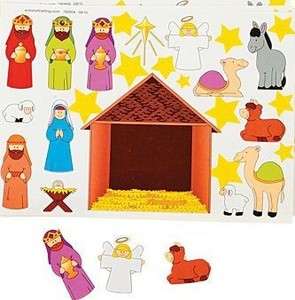   Nativity Scene Sticker set Christmas Manger Make it yourself  