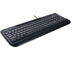 Microsoft Wired Keyboard 600 Tastatur USB schwarz  Computer 
