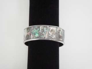   shell stainless steel bangle bracelet size 2 1 2 diameter 1 thickness