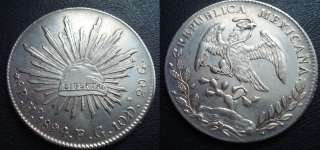 Mexico 8 Reales.H. Silver Nice Coin 1894  