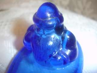 Vintage Westmoreland Santa Sleigh Cobalt Blue Glass  